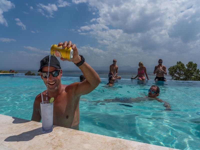 Cocktails in the infinity pool