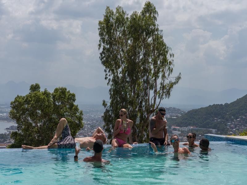 Infinity pool overlooking Cap-Haïtien
