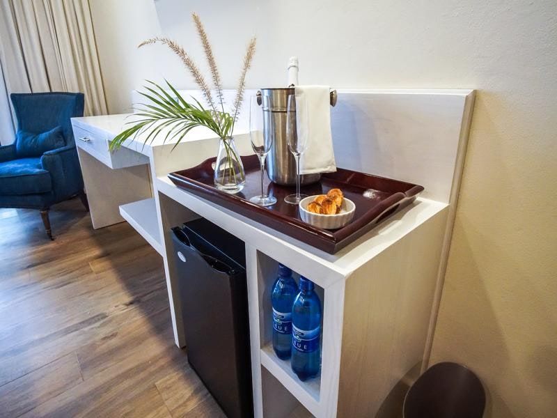 In-room minibar and coffee station